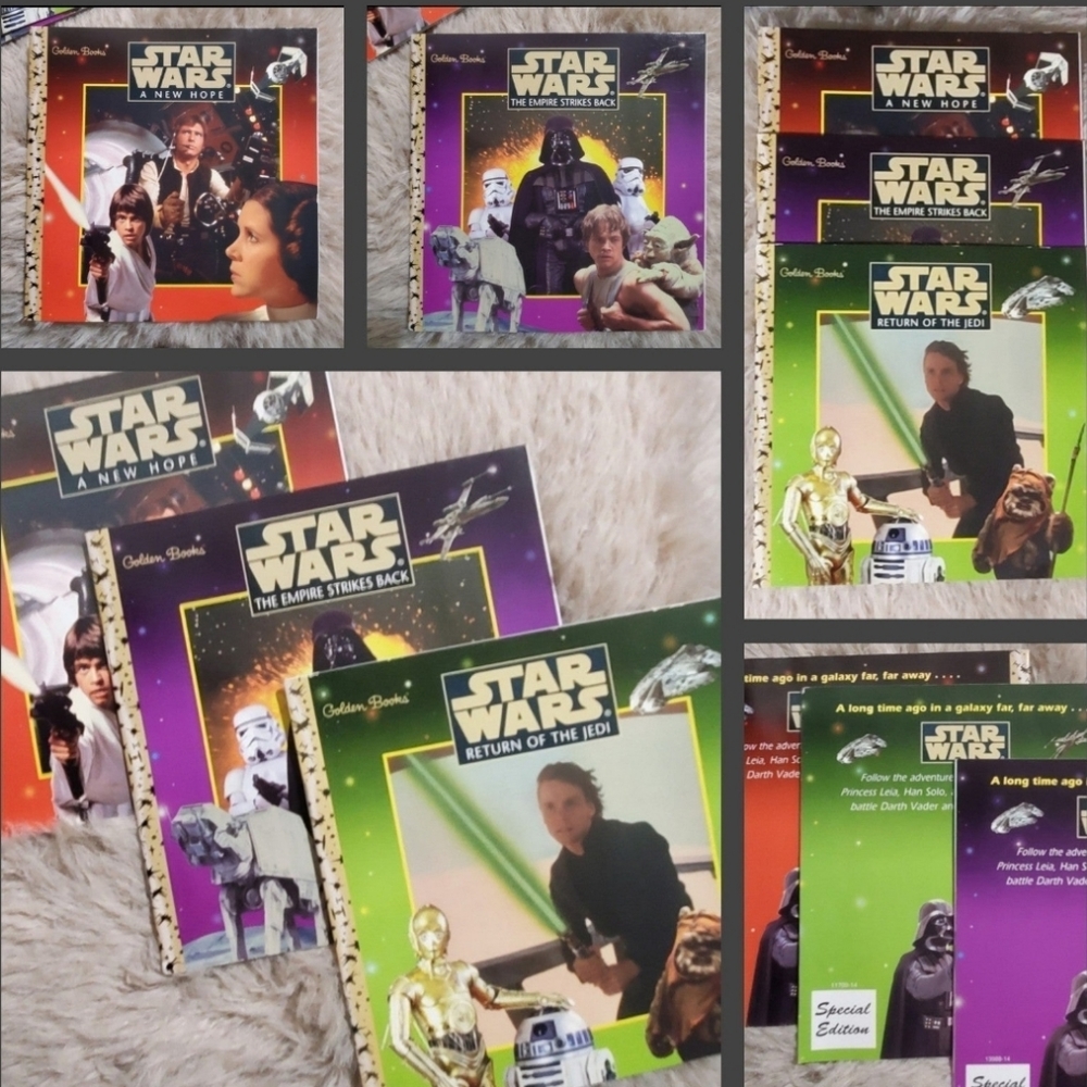 Vintage Limited Edition Star Wars Collect Golden Books Lot of 3 Great Condition!